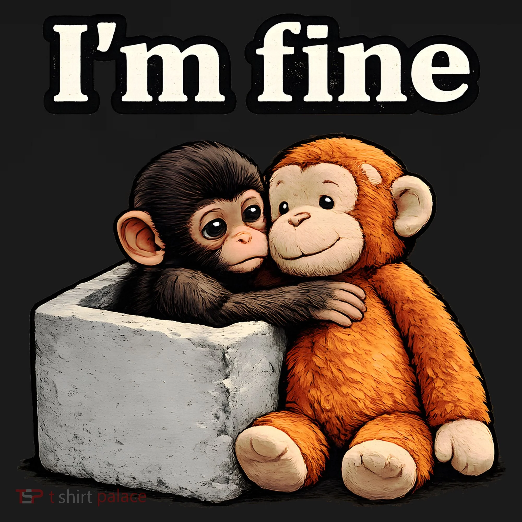 I'm Fine Monkey Punch Funny Doggie Tank