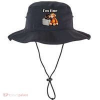 I'm Fine Monkey Punch Funny Bucket Hat thumb 0