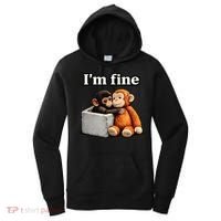 I'm Fine Monkey Punch Funny Women's Hoodie thumb 0