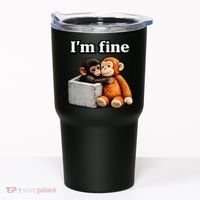 I'm Fine Monkey Punch Funny Tumbler thumb 0