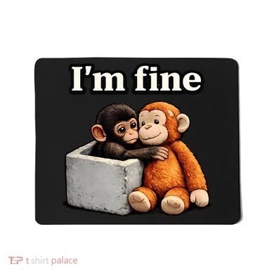 I'm Fine Monkey Punch Funny Mousepad