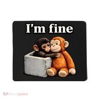 I'm Fine Monkey Punch Funny Mousepad thumb 0