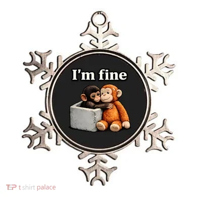 I'm Fine Monkey Punch Funny Ornament