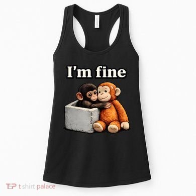 I'm Fine Monkey Punch Funny Women's Tank Top
