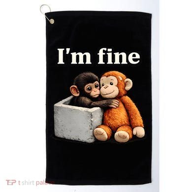 I'm Fine Monkey Punch Funny Golf Towel