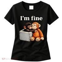 I'm Fine Monkey Punch Funny Women's T-Shirt thumb 0