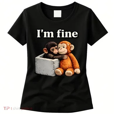 I'm Fine Monkey Punch Funny Women's T-Shirt