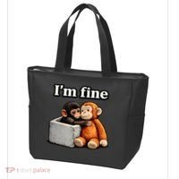 I'm Fine Monkey Punch Funny Tote Bag thumb 3