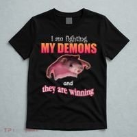 Im Fighting My Demons And They Are Winning Rat Word Art Meme T-Shirt thumb 5