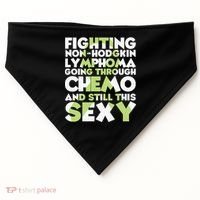 Inspirational Fighting Non-Hodgkin Lymphoma Chemo Patient USA-Made Doggie Bandana thumb 0