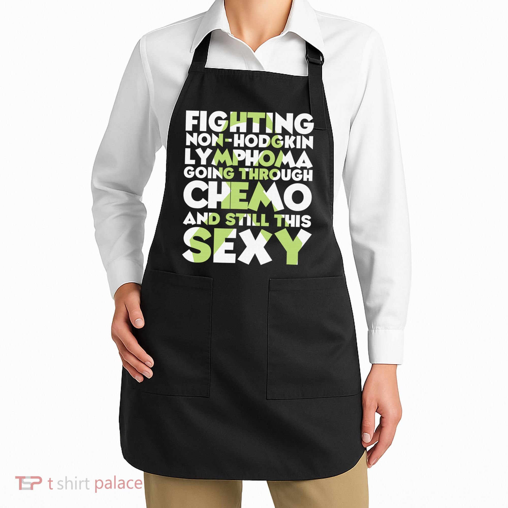 Inspirational Fighting Non-Hodgkin Lymphoma Chemo Patient Apron