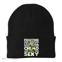Inspirational Fighting Non-Hodgkin Lymphoma Chemo Patient Beanie thumb 0