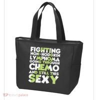 Inspirational Fighting Non-Hodgkin Lymphoma Chemo Patient Tote Bag thumb 3