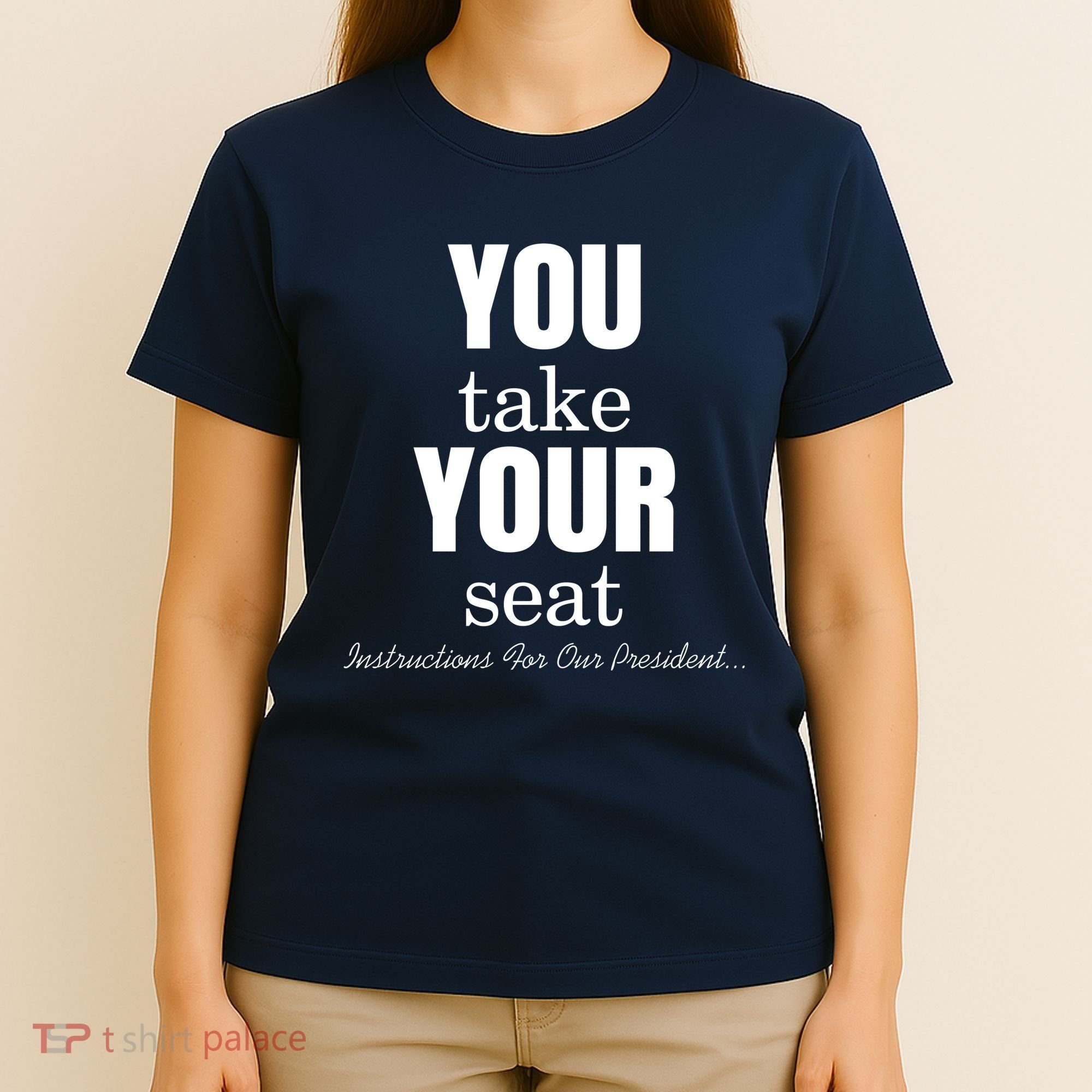 Instructions For Our President You Take Your Seat Biden's Cue Cards T-Shirt