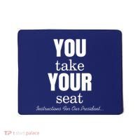 Instructions For Our President You Take Your Seat Biden's Cue Cards Mousepad thumb 0