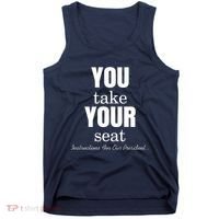Instructions For Our President You Take Your Seat Biden's Cue Cards Tank Top thumb 0