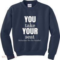 Instructions For Our President You Take Your Seat Biden's Cue Cards Kids Sweatshirt thumb 0