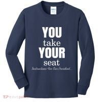 Instructions For Our President You Take Your Seat Biden's Cue Cards Kids Long Sleeve Shirt thumb 0