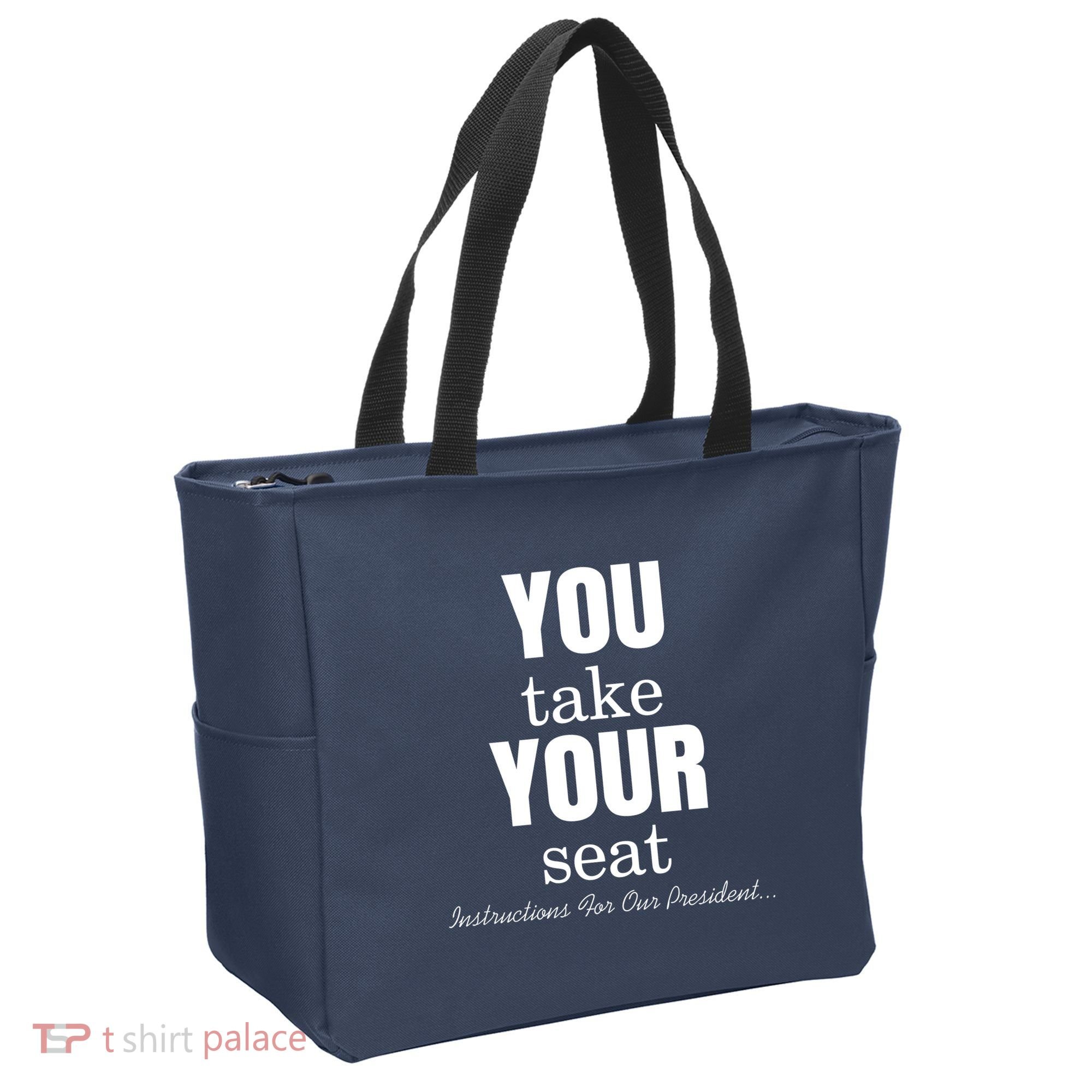 Instructions For Our President You Take Your Seat Biden's Cue Cards Tote Bag