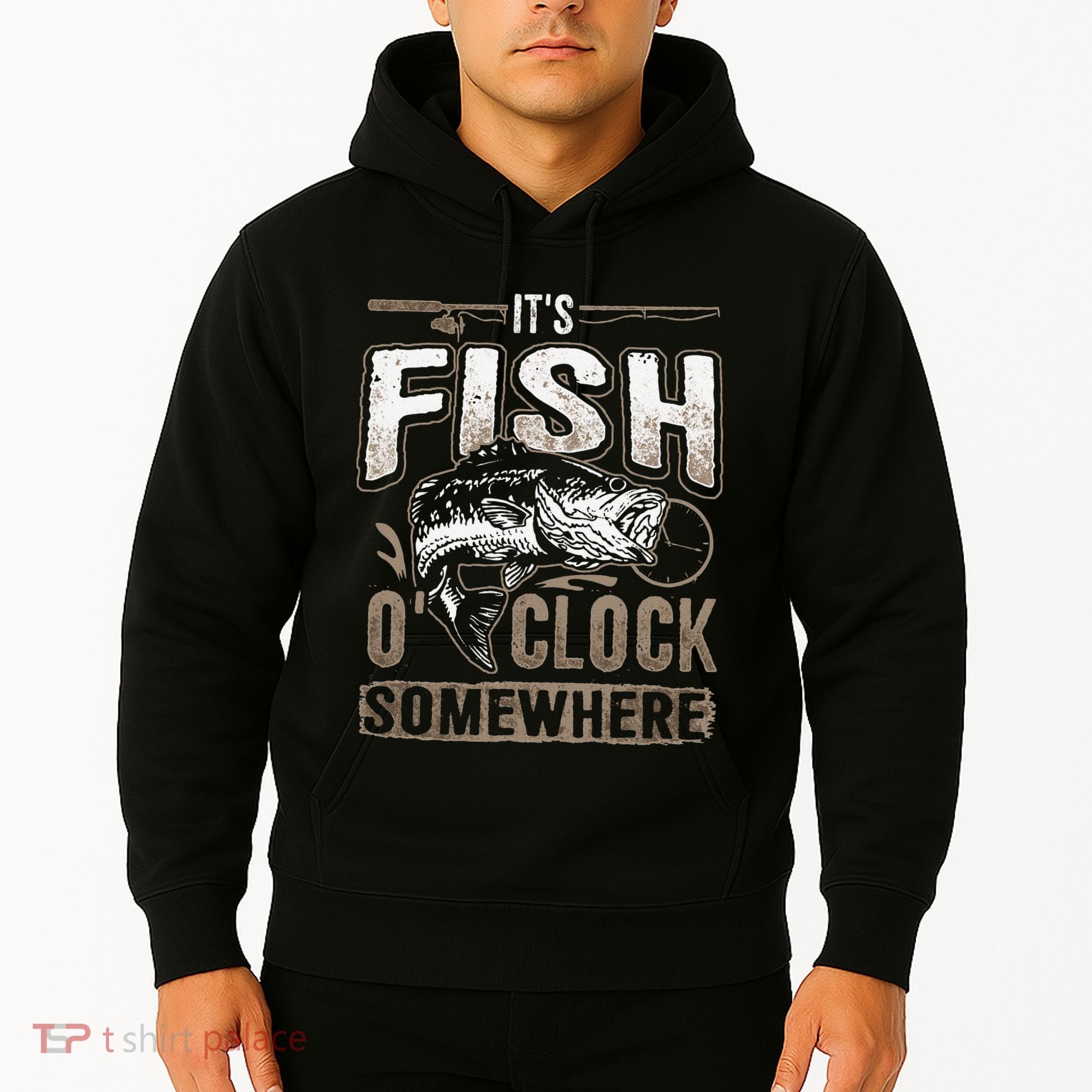 Its Fish Oclock SomewhereFunny Fishing Hoodie