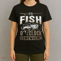 Its Fish Oclock SomewhereFunny Fishing T-Shirt thumb 4
