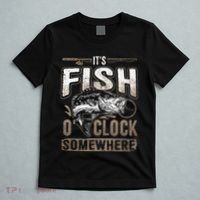 Its Fish Oclock SomewhereFunny Fishing T-Shirt thumb 5