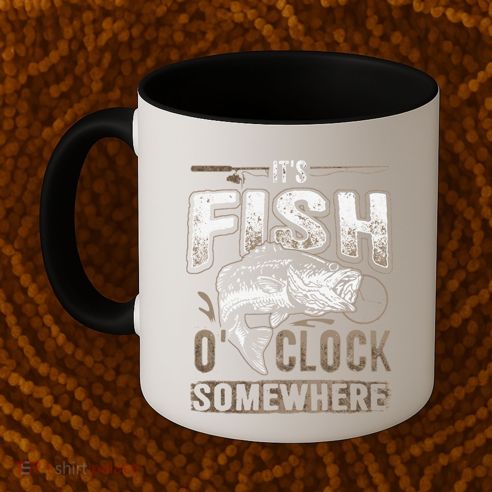 Its Fish Oclock SomewhereFunny Fishing Coffee Mug