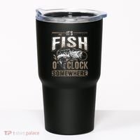 Its Fish Oclock SomewhereFunny Fishing Tumbler thumb 0