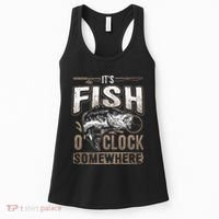 Its Fish Oclock SomewhereFunny Fishing Women's Tank Top thumb 0