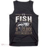 Its Fish Oclock SomewhereFunny Fishing Tank Top thumb 0