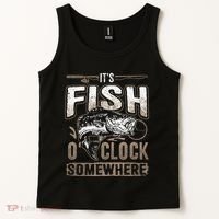 Its Fish Oclock SomewhereFunny Fishing Tank Top thumb 2