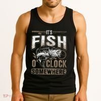 Its Fish Oclock SomewhereFunny Fishing Tank Top thumb 3