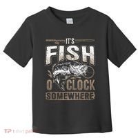 Its Fish Oclock SomewhereFunny Fishing Toddler T-Shirt thumb 0