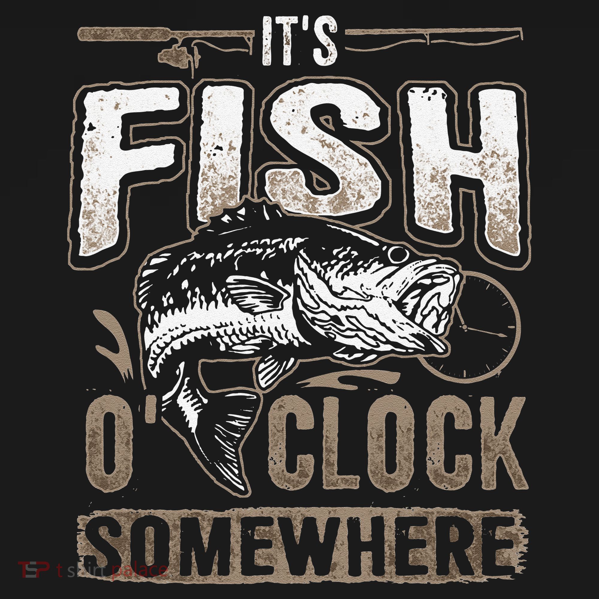 Its Fish Oclock SomewhereFunny Fishing Tote Bag