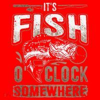 Its Fish Oclock SomewhereFunny Fishing Santa Hat thumb 1