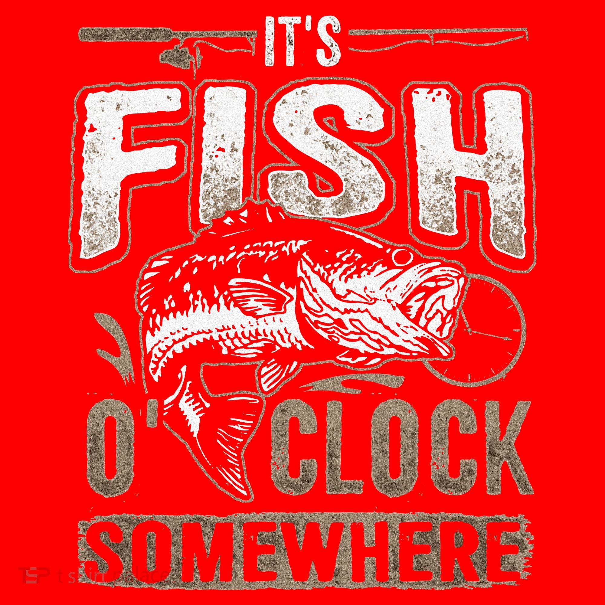 Its Fish Oclock SomewhereFunny Fishing Santa Hat