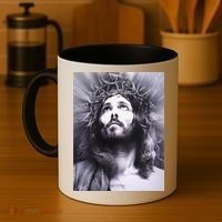 Image Face Of Jesus On A Cross With Crown Of Thorns Coffee Mug thumb 4