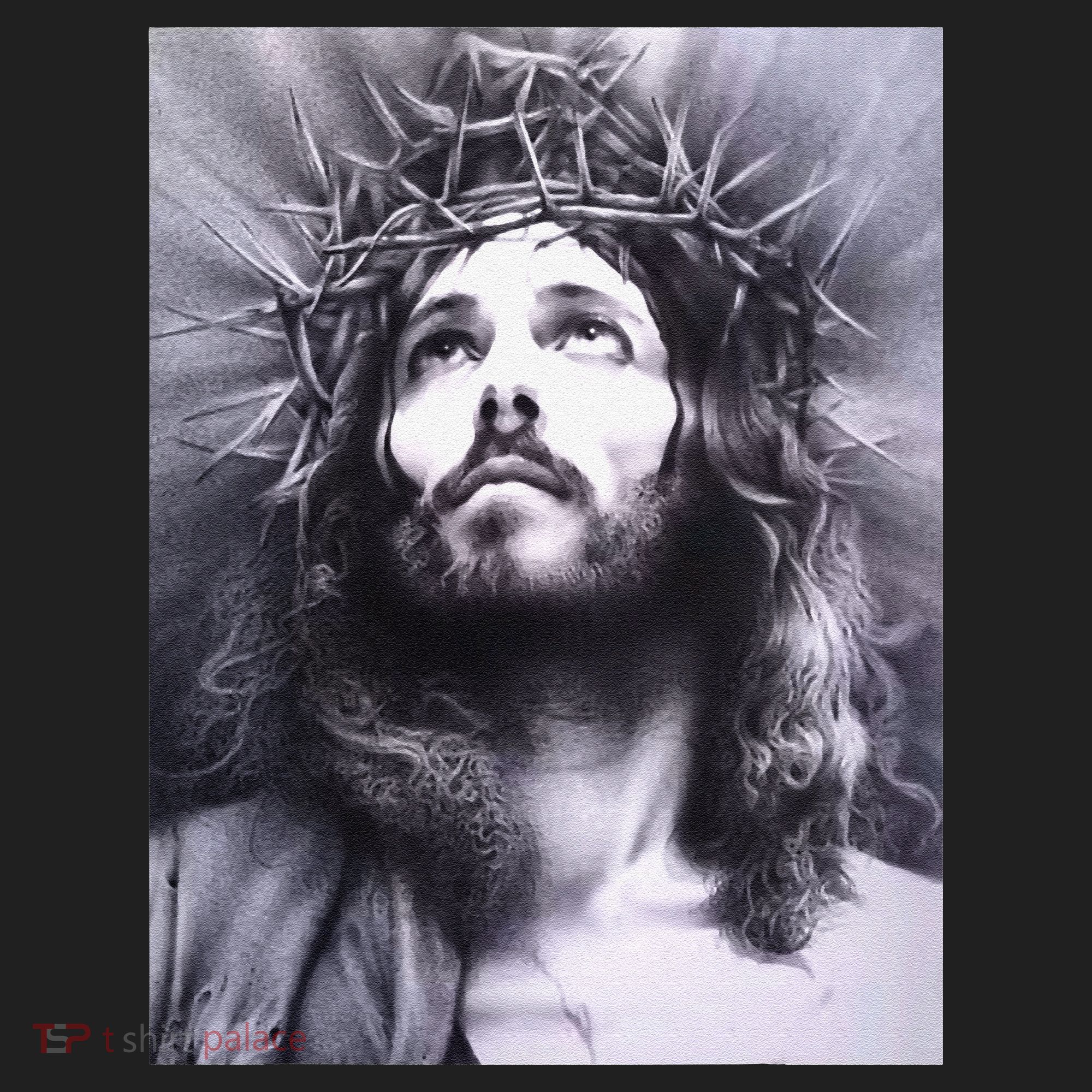 Image Face Of Jesus On A Cross With Crown Of Thorns Beanie