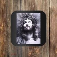 Image Face Of Jesus On A Cross With Crown Of Thorns Coaster thumb 0