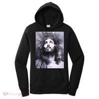 Image Face Of Jesus On A Cross With Crown Of Thorns Women's Hoodie thumb 0