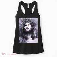 Image Face Of Jesus On A Cross With Crown Of Thorns Women's Tank Top thumb 0