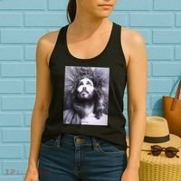 Image Face Of Jesus On A Cross With Crown Of Thorns Women's Tank Top thumb 2