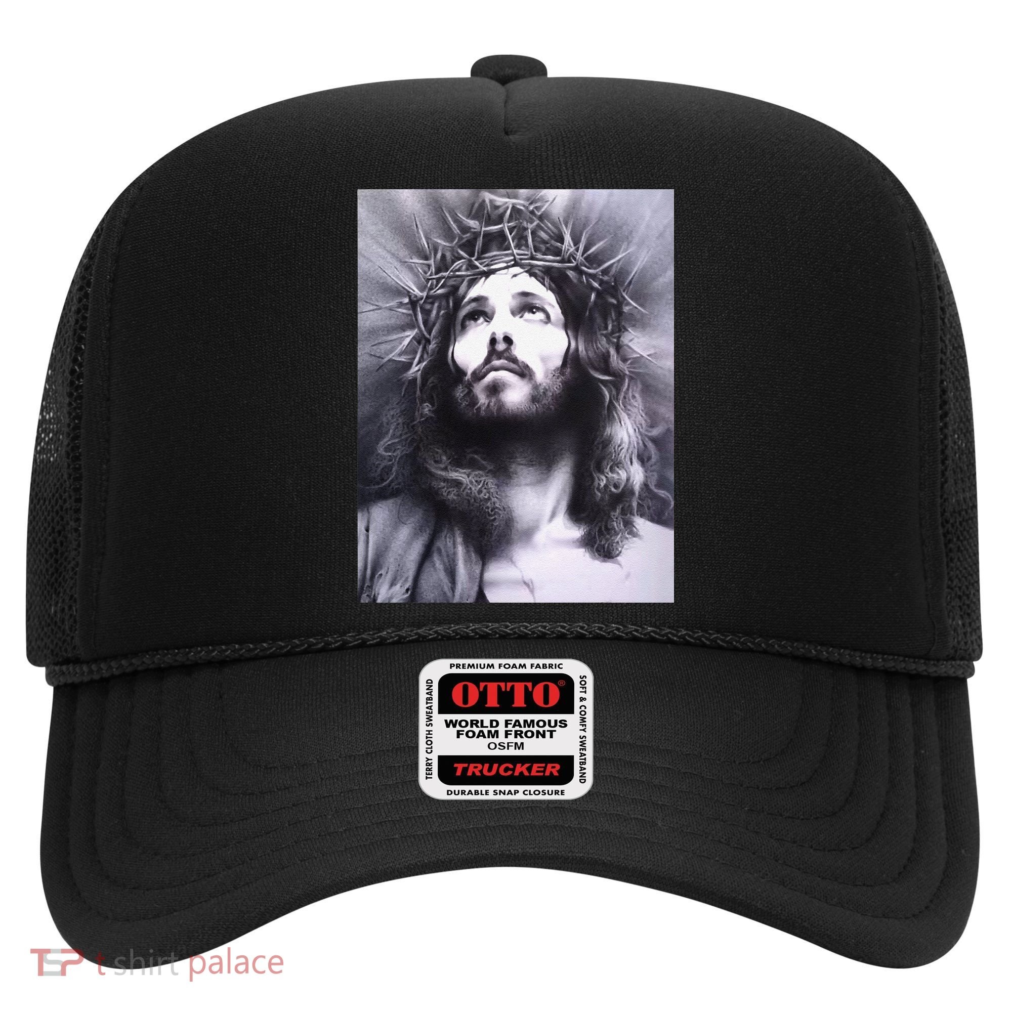 Image Face Of Jesus On A Cross With Crown Of Thorns Hat