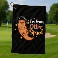 I'm From Otter Space Otter Pun Space Otter Cute Gift Golf Towel thumb 1