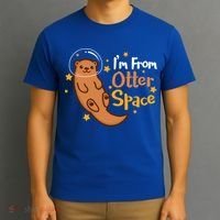 I'm From Otter Space Otter Pun Space Otter Cute Gift T-Shirt thumb 3