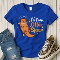 I'm From Otter Space Otter Pun Space Otter Cute Gift Women's T-Shirt thumb 3