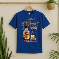 IM Full Of Holiday Spirit Bourbon Ugly Christmas Cool Gift T-Shirt thumb 2