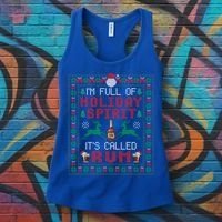 IM Full Of Holiday Spirit ItS Called Rum Christmas Cute Gift Women's Tank Top thumb 3