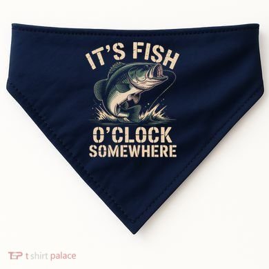 It's Fish O'Clock Somewhere USA-Made Doggie Bandana