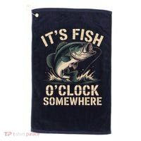 It's Fish O'Clock Somewhere Golf Towel thumb 0